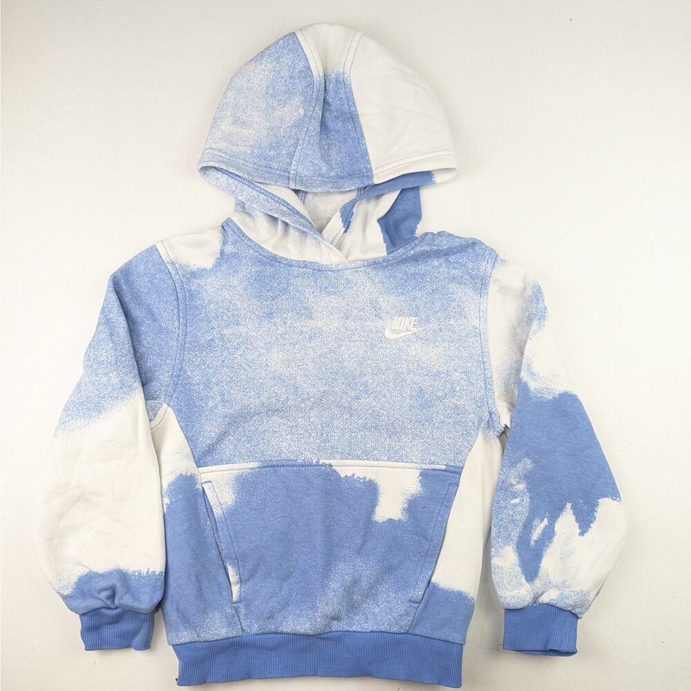 Nike Blue & White Tie Dye Hoodie Youth Small